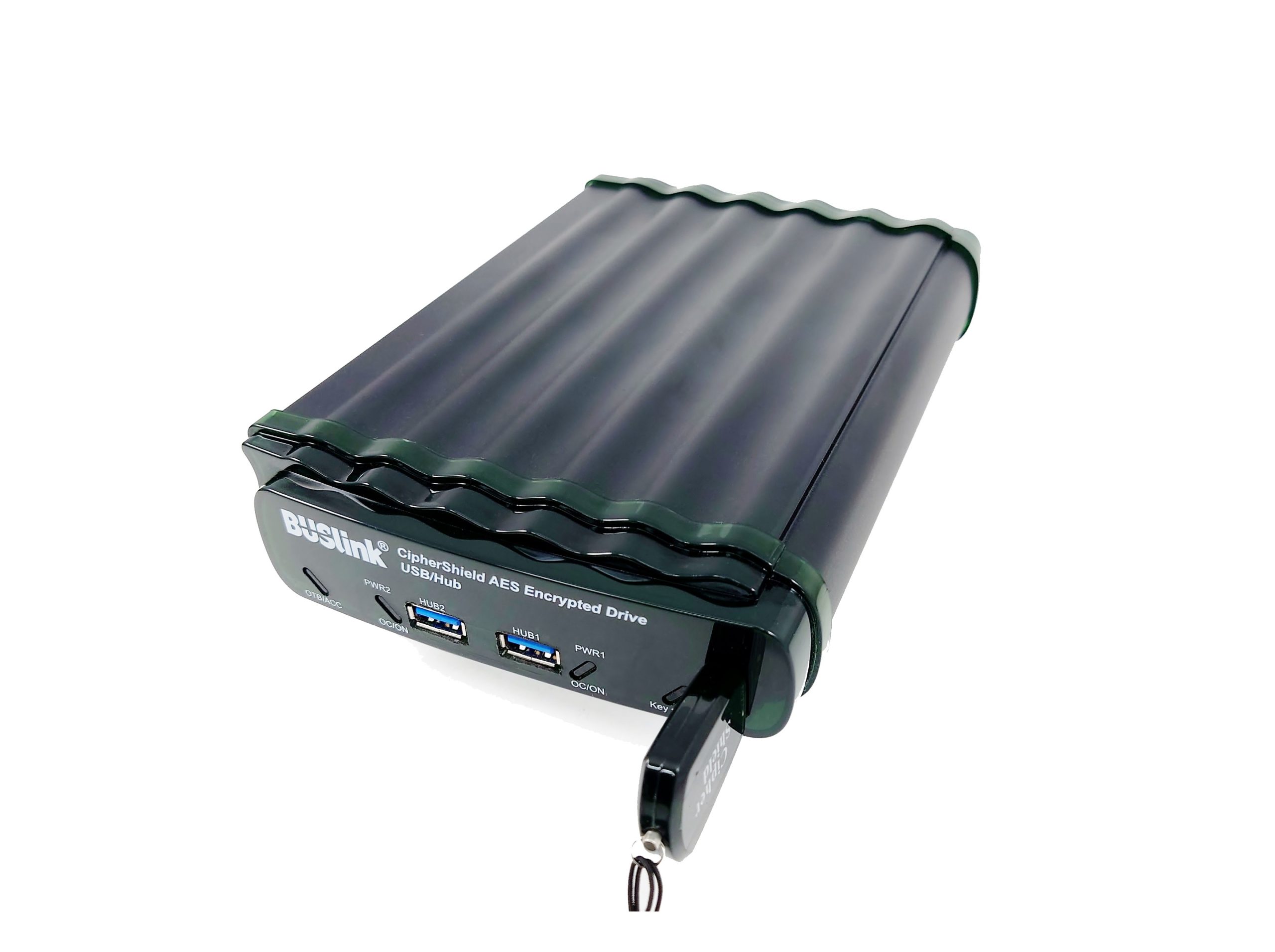 Buslink CipherShield - CSE-4THS 4TB HDD - 256-bit AES FIPS 140-2 HIPAA - 2-port HUB - USB 3.2 Gen 1 (3.0)/eSATA - Hardware Encrypted External Desktop Drive